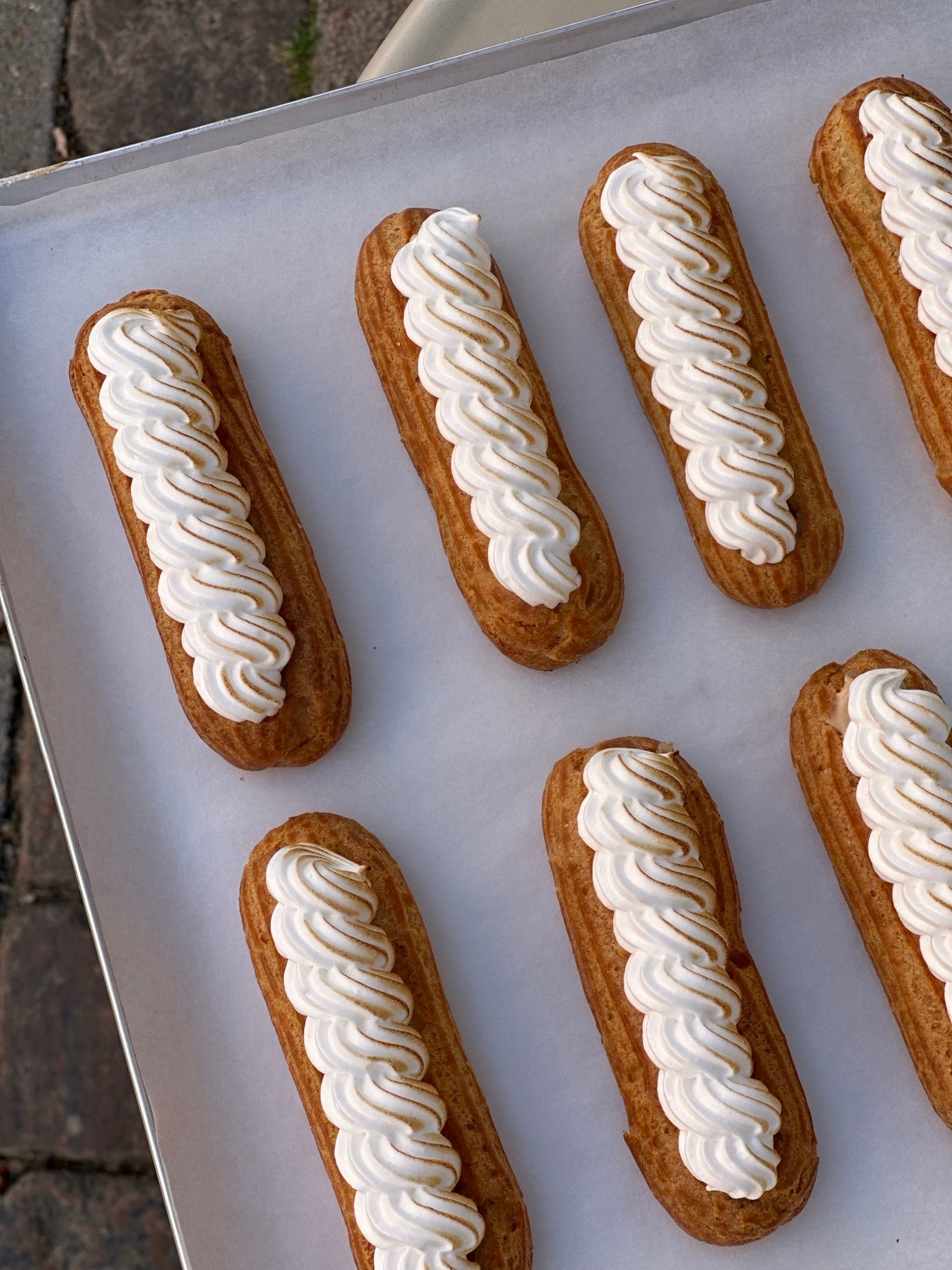 Éclair med earl grey & fersken