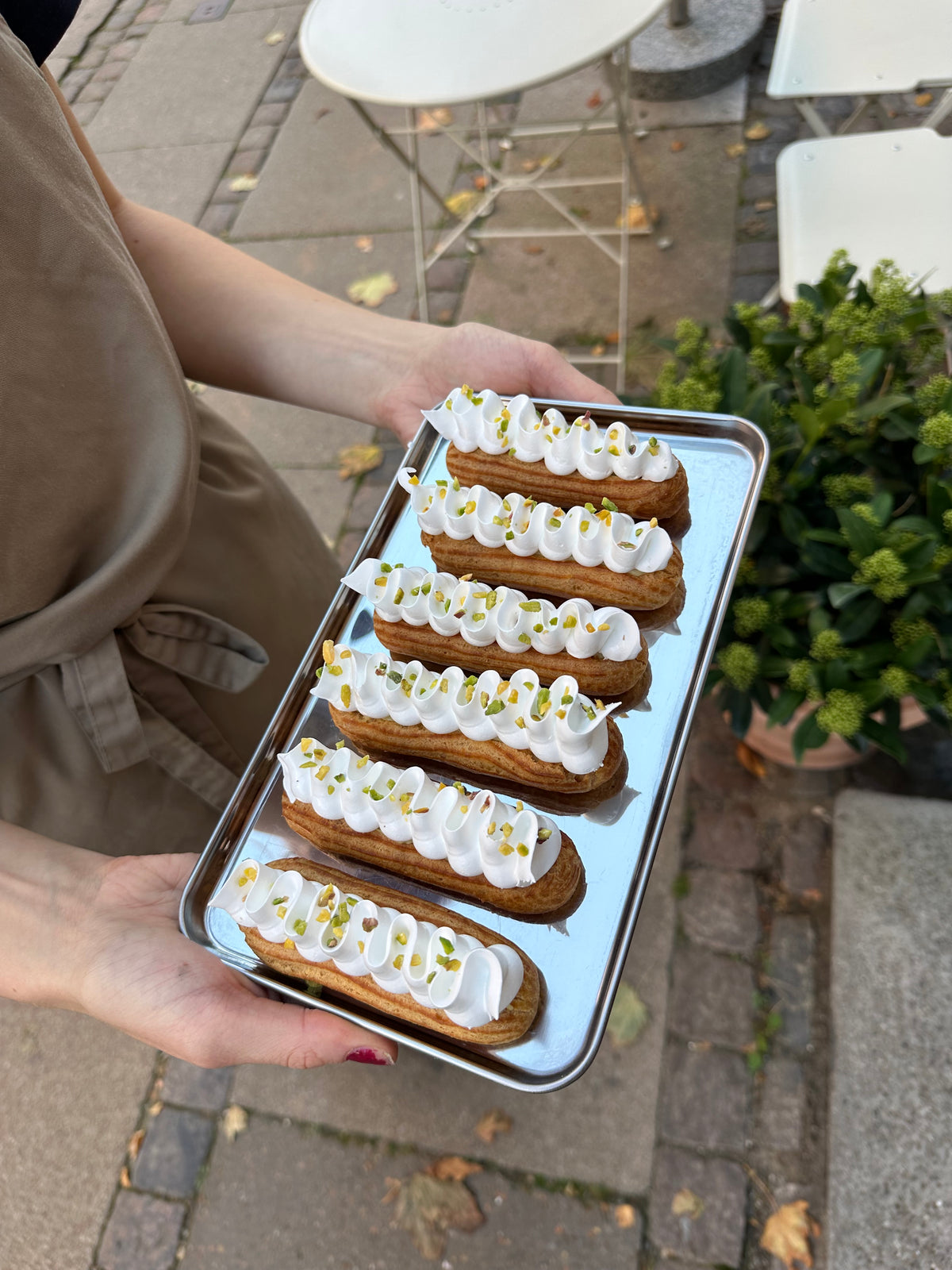 Éclair med pistacie