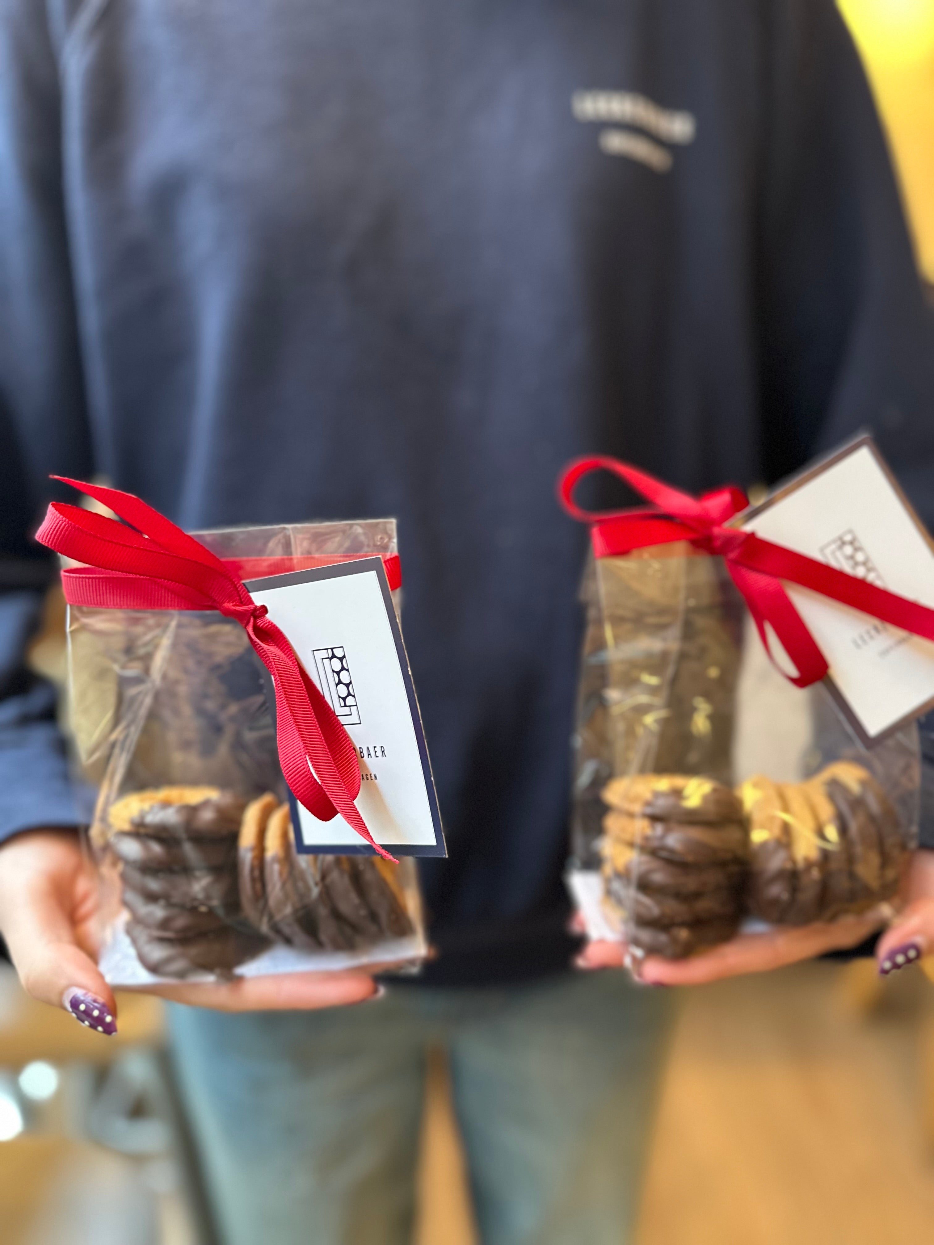 Vaniljekranse dyppet i mørk chokolade