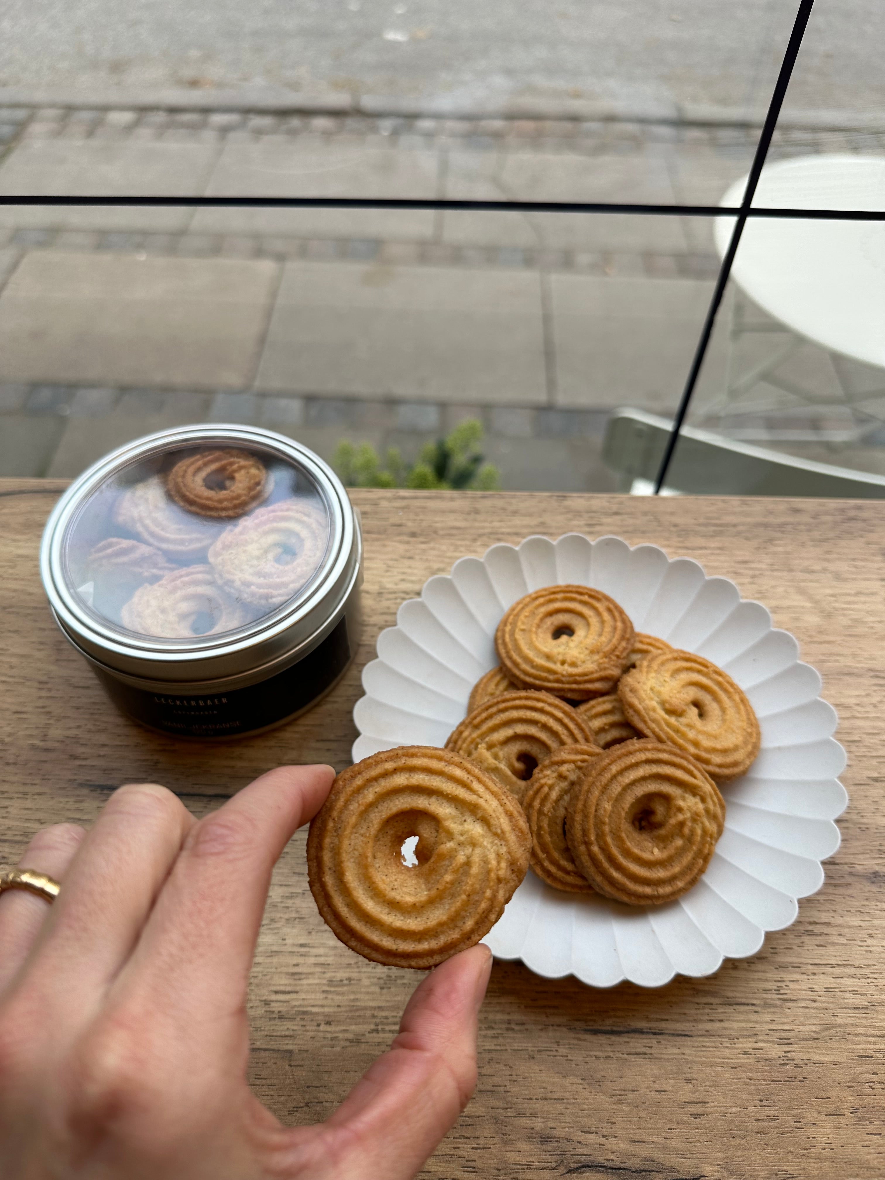 Vaniljekranse - Rund tin æske