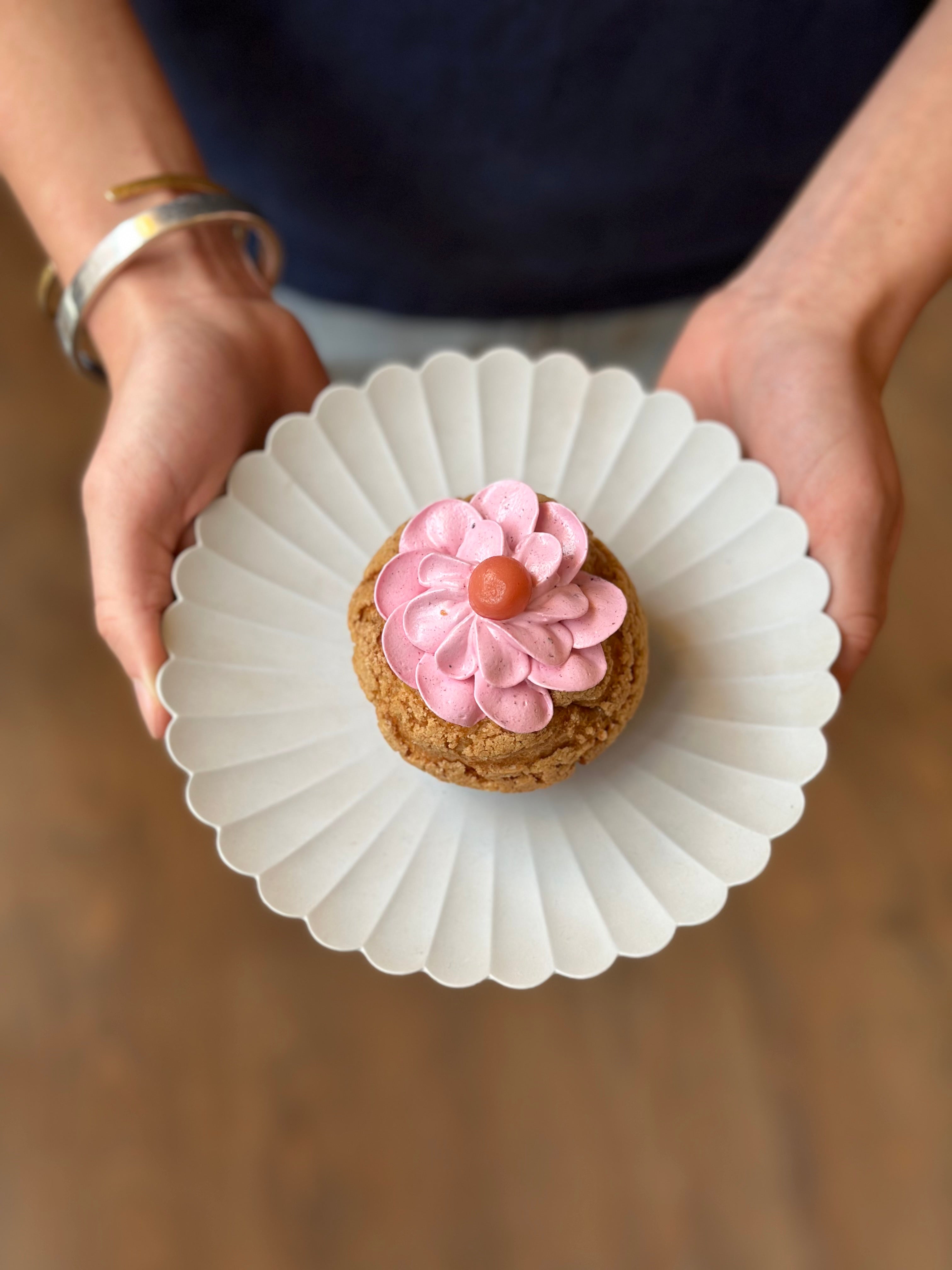 Rabarber fastelavnsbolle (vandbakkelse)