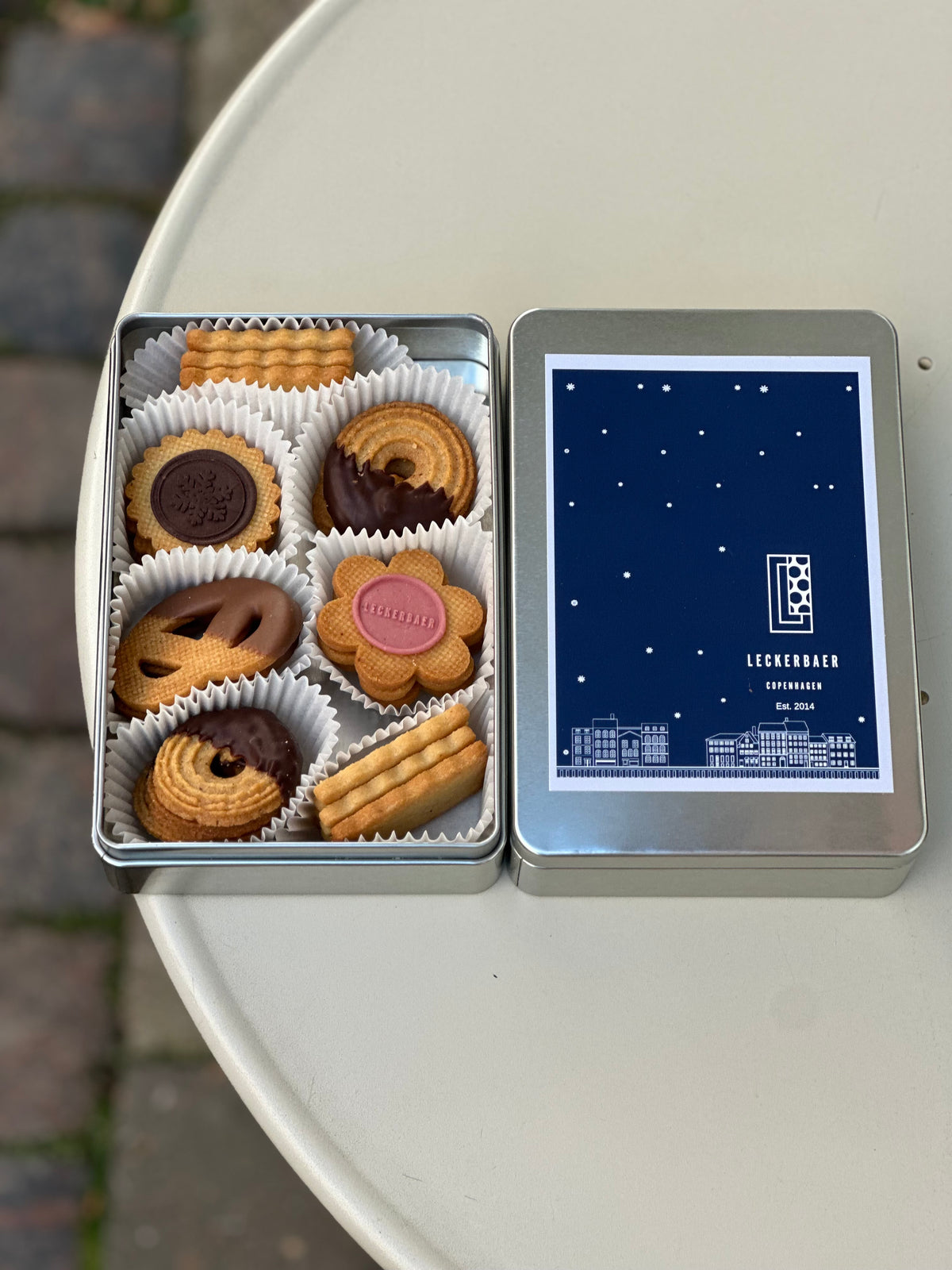 Småkageudvalg i tinæske - Juleudgave