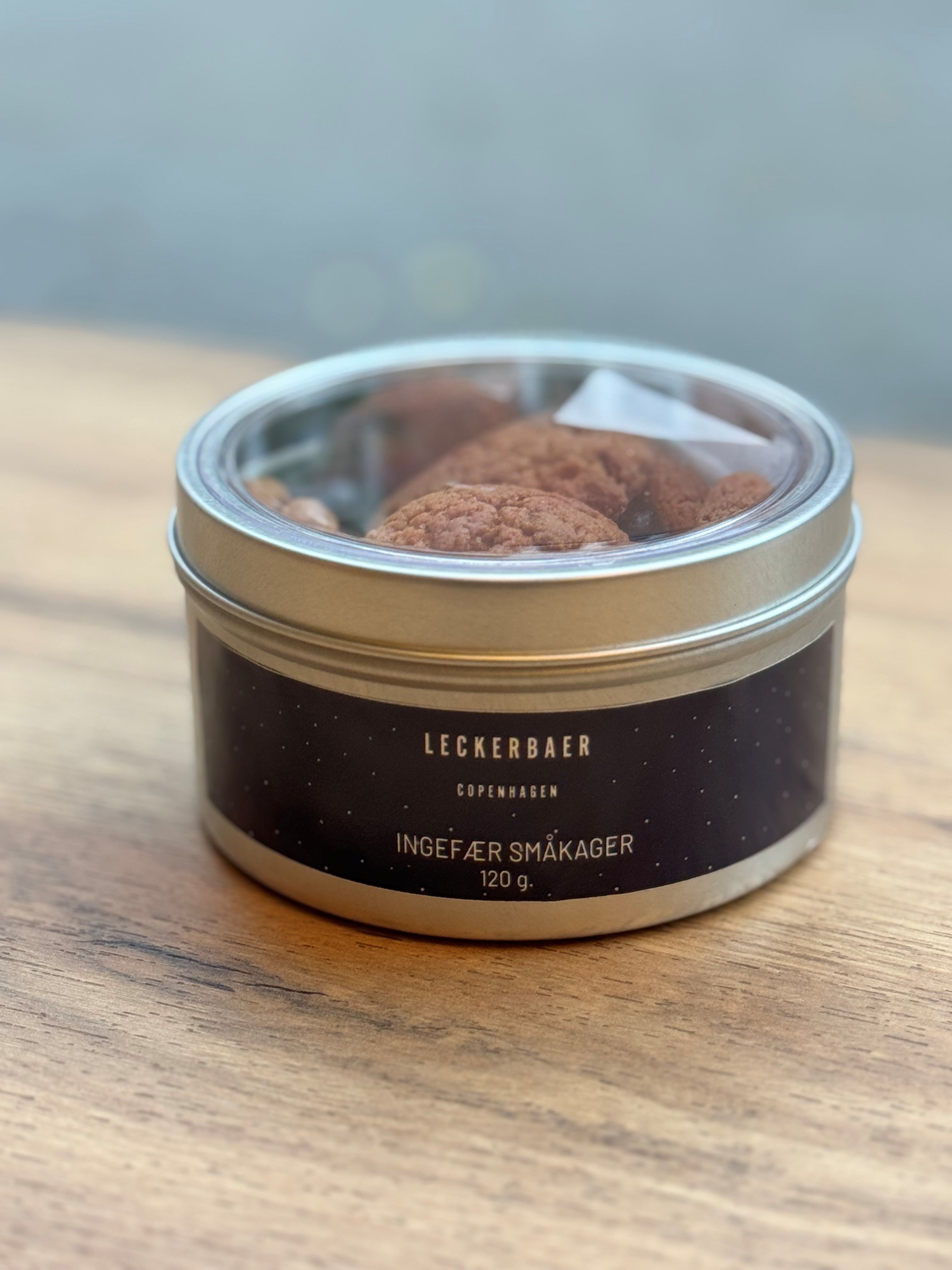 Ingefær småkager - Rund tin æske