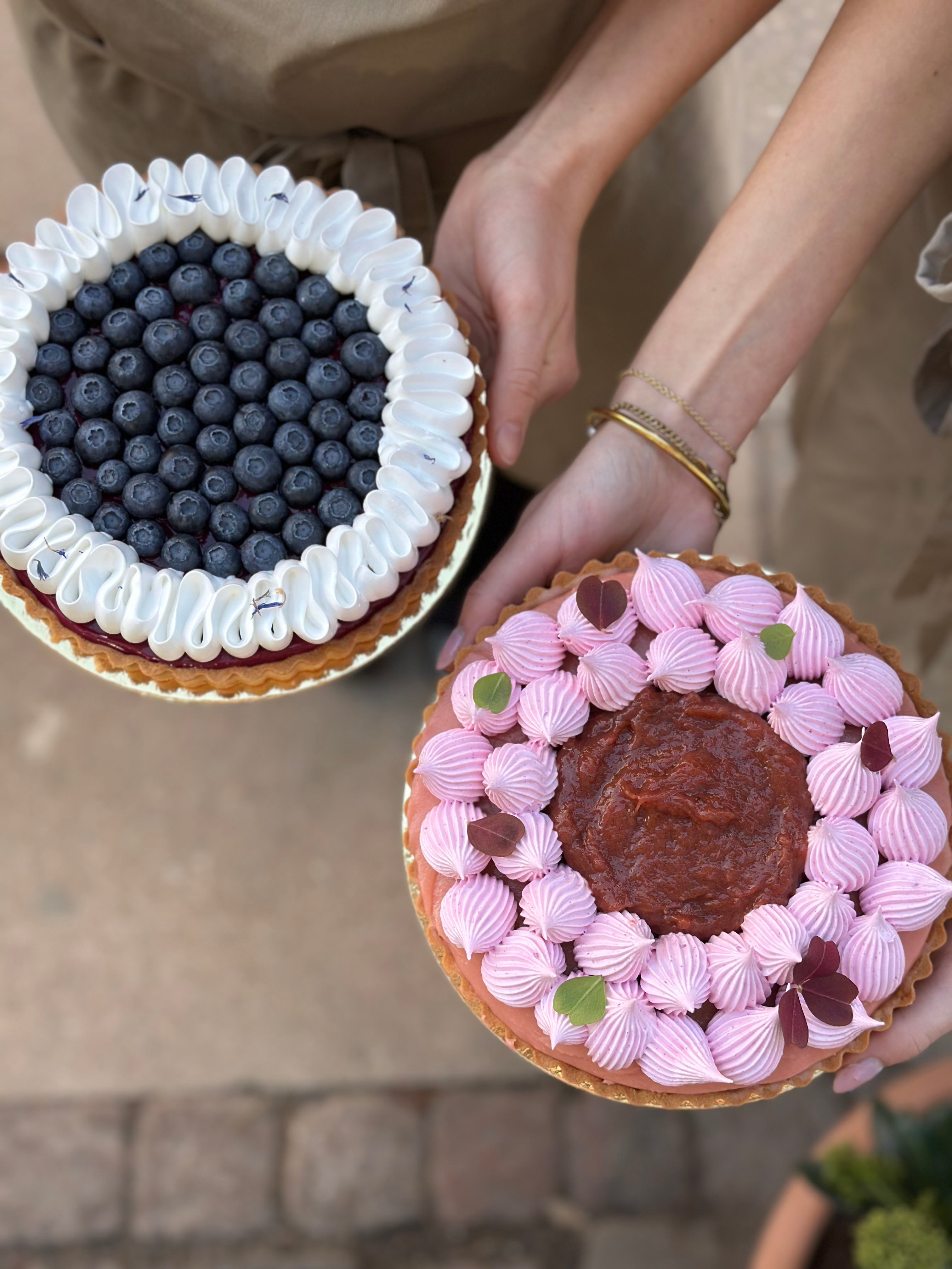 Stor tærte med rabarber 20cm Ø